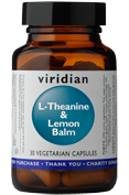 Viridian L-teanina 200 mg e Melissa 30 capsule vegetariane