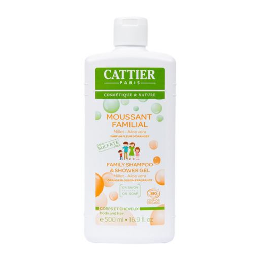 Cattier Moussant Familial Gel Doccia e Shampoo P/E 500 ml
