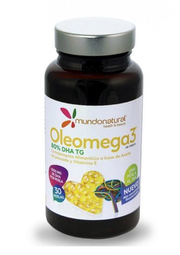 Mundo Natural Oleomega 3 80% Fornisce 30 capsule