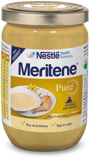 Meritene Pur&egrave; di Pollo con Pasta e Funghi Vasetto 300 gr