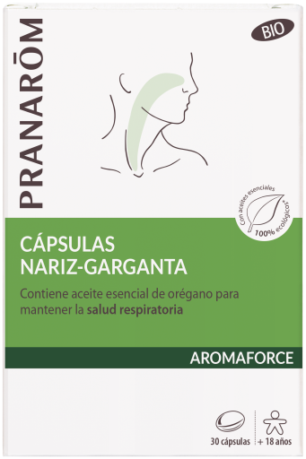 Pranarom Capsule Aromaforce Organic Naso Gola 30 Capsule