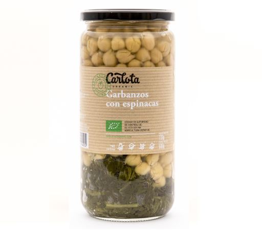 Carlota Organic Ceci biologici con spinaci 720 gr