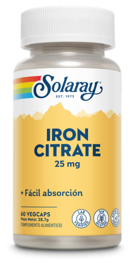 Solaray Citrato ferroso 25 mg 60 capsule vegetali