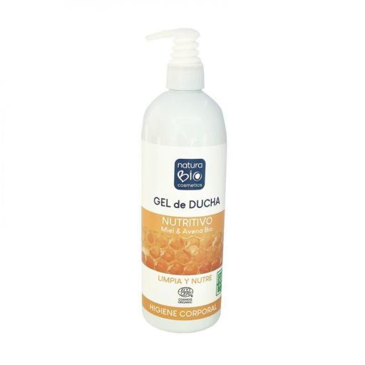 NaturaBIO Cosmetics Gel Doccia al Miele e Avena Biologico 740 ml