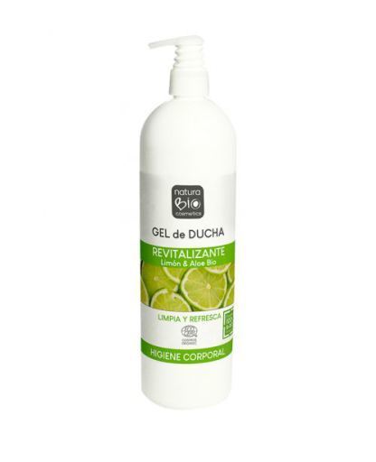 NaturaBIO Cosmetics Gel doccia rivitalizzante al limone e aloe biologico 740 ml