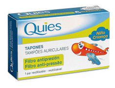 Quies Tappi auricolari anti-pressione per bambini, 2 unit&agrave;