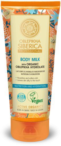 Natura Siberica Latte corpo con idrolato di olivello spinoso biologico 200 ml