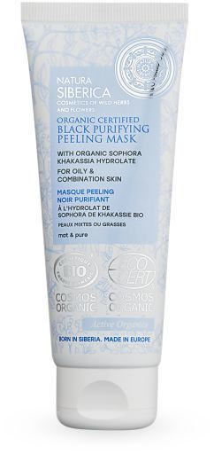 Natura Siberica Maschera Esfoliante Purificante Nera 75 ml