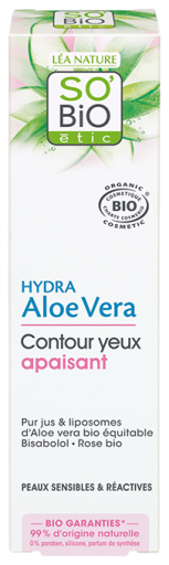 SO'BiO &eacute;tic Bisabololo e Aloe Vera Contorno Occhi Lenitivo Biologico 15 ml