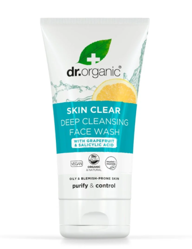 Dr. Organic Skin Clear Facial Cleanser per pelle acneica o con macchie 125 ml