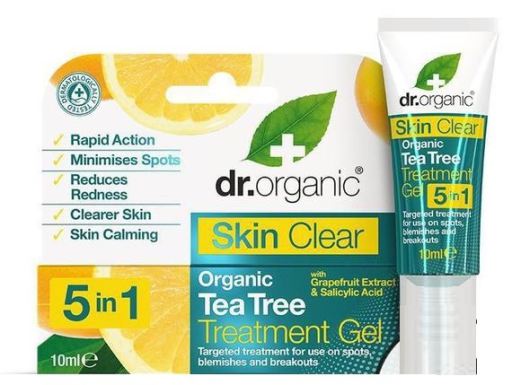 Dr. Organic Trattamento gel trasparente per la pelle 5 in 1 10 ml