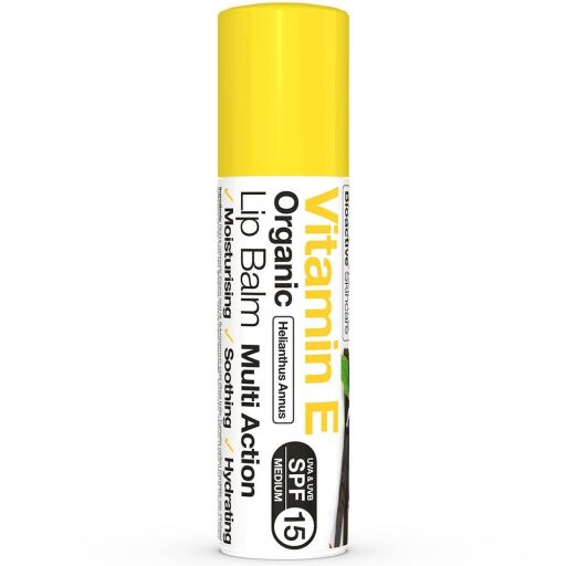 Dr. Organic Balsamo per labbra alla vitamina E biologica 5,7 ml