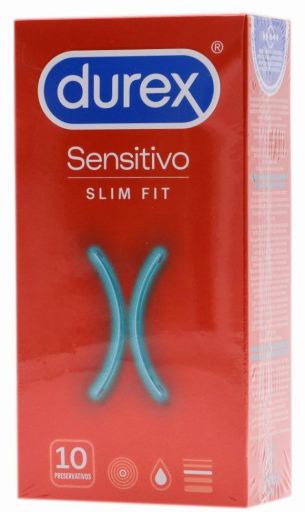 Durex Preservativi Slim Fit Sensitive 10 unit&agrave;