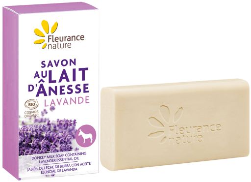 Fleurance Nature Sapone al latte d'asina con olio essenziale di lavanda