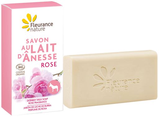 Fleurance Nature Sapone al latte d'asina al profumo di rosa