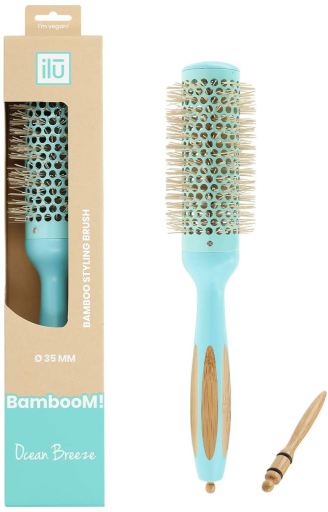 Tools For Beauty Spazzola tonda in bamb&ugrave; 35 mm Ocean Breeze