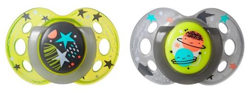 Tommee Tippee Set di 2 ciucci notturni 18-36 mesi 2019