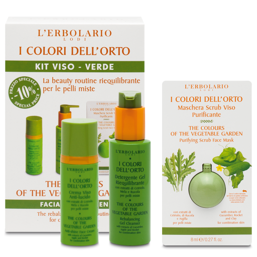 L'Erbolario I Colori dell'Orto Green Facial Kit 3 Unit&agrave;