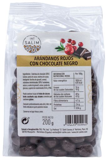 INT-SALIM Mirtillo Rosso con Cioccolato Fondente 200 gr