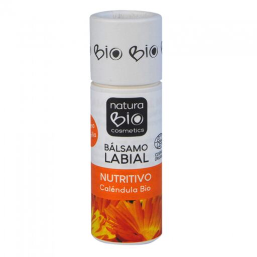 NaturaBIO Cosmetics Balsamo Labbra Nutriente Calendula Vaniglia 9,5 gr