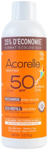 Acorelle Ricarica Spray Solare per Bambini SPF50 150 ml