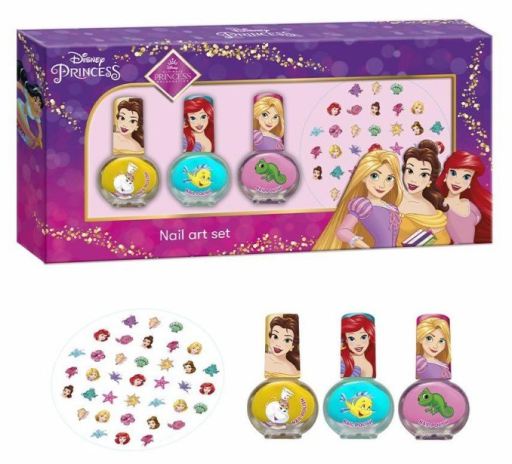 Cartoons Set Unghie Principesse Disney Pittura per unghie + 3 pezzi
