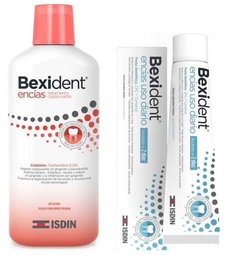 Isdin Bexident Gums Collutorio 500 ml + Bexident Gums Paste Uso Quotidiano 75 ml