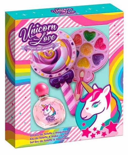 Cartoons Set Eau de Toilette Unicorn Love Kids 50 ml + 8 pezzi