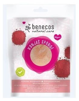 Benecos Konjac Sponge Red Clay Pelle sensibile e secca