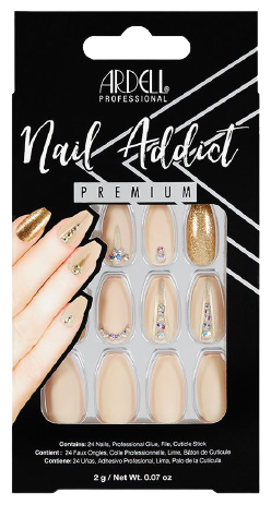 Ardell Nail Addict Unghie finte ingioiellate nude