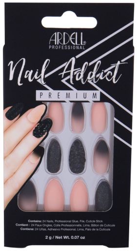 Ardell Nail Addict Unghie Finte Borchia Nera e Ombre Rosa