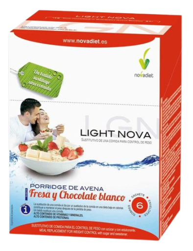 Novadiet Porridge leggero Nova con avena e fragole 6 buste