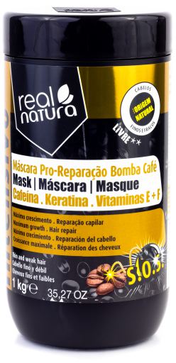 Real Natura Maschera per capelli senza sale Pro Repair Pump Coffee 1 Kg