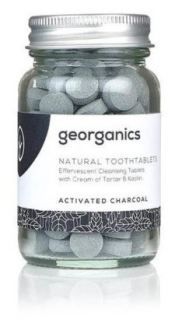 Georganics Compresse di dentifricio al carbone attivo 120 unit&agrave;