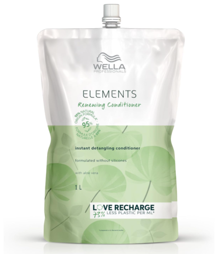 WELLA Professionals Balsamo Rinnovatore Elements per Tutti i Tipi di Capelli Ricarica 1000 ml