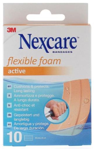 3M Strisce di medicazione in schiuma flessibile Nexcare Active 6 x 10 cm