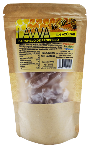 Lavva Sacchetto di caramelle alla propoli, vitamina C e mentolo