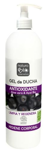 NaturaBIO Cosmetics Gel Doccia Antiossidante Aloe & A&ccedil;ai 740 ml