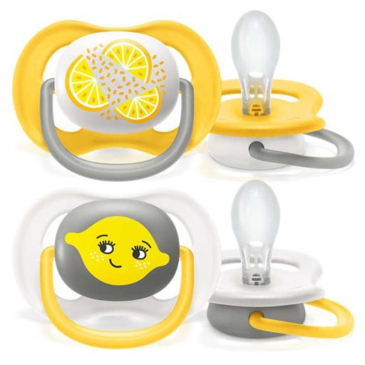 Avent Ciucci Ultra Air Yellow Fruits da 6 a 18 mesi 2 unit&agrave;