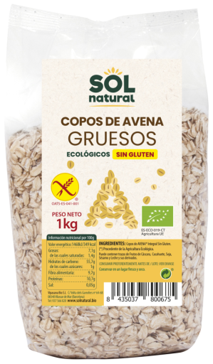 Sol Natural Fiocchi D'Avena Densi Bio Senza Glutine 1 Kg