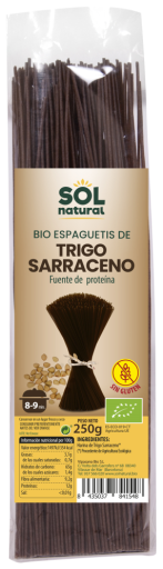 Sol Natural Spaghetti di Grano Saraceno Bio Senza Glutine 250 gr