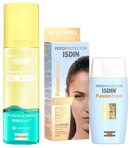 Isdin Fusion Water Crema Solare SPF 50 50 ml + Hydro Lotion SPF 50 200 ml