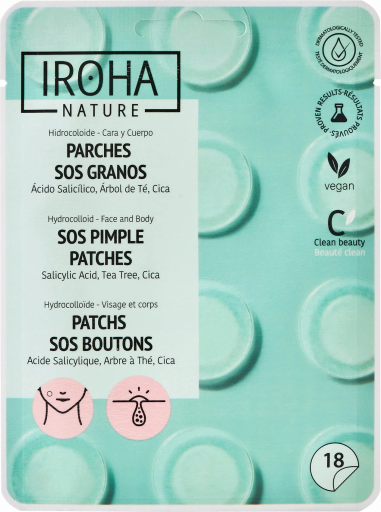Iroha Nature Cerotti SOS per Punti Neri con Acido Salicilico 18 Unit&agrave;