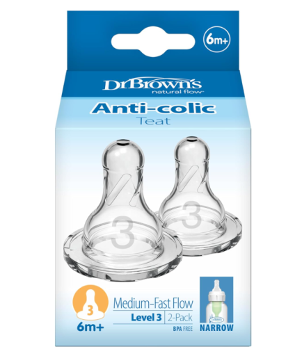 Dr. Brown's Livello 3 Tettarella +6 mesi 2 unit&agrave;