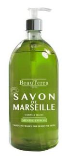 BeauTerra Sapone di Marsiglia Menta-Limone 1 L