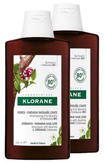 Klorane Shampoo Indebolito con Chinino e Stella Alpina Bio 2 x 400 ml