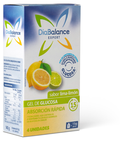 Diabalance Diabalance Expert Gel al Glucosio Gusto Lime-Limone 4 Unit&agrave;