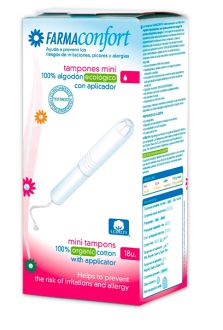 Farmaconfort Assorbenti interni Bio Mini Cotton con applicatore, 18 pezzi