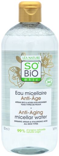 SO'BiO &eacute;tic Acqua Micellare Antiet&agrave; Acido Ialuronico e Argan 500 ml