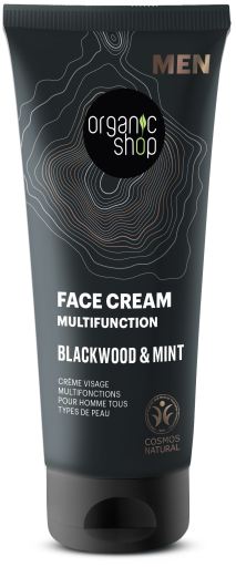 Organic Shop Crema Viso Multifunzione Blackwood & Mint 75 ml